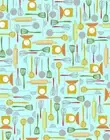 Handmade Placemat Or Table Runner What's Cookin' Utensils Blue