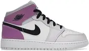 [AIR JORDAN] Jordan Air 1 Mid GS Youth DQ8423 501 Barely Grape, Barely Grape/Black-white, 7 Big Kid