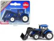 New Holland T7.315 Tractor with Front Loader Blue and Black Diecast Model