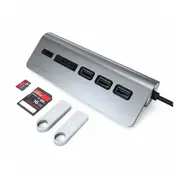 Satechi USB-C Aluminium USB Hub & Card Reader, Space Grey - ST-TCHCRM