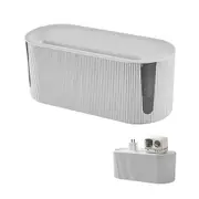 Cable Storage Box Wire Management Case Power Plug Socket Organizer Box-White