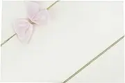 AIMUDI Stretch Loops with Pre Tied Satin Bows 10", Light Pink Elastic Gift Bows Stretch Bows for Gift Wrapping Stretch Cord with Bow Elastic Ribbon for Gift Boxes Party Favors (24 Pack)