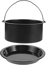 COLLBATH 1Set Air Fryer Baking Pans Reusable Non Stick Baking Tray Basket for Air Fryer Heat Resistant Baking for Outdoor Bbq Home Cooking