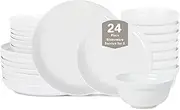 [Stone Lain] Virtuo 24-Piece Dinnerware Set Porcelain, White