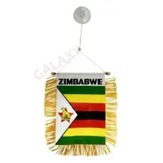 Zimbabwe Flag Mini Banner / Double Sided Zimbabwe Mini Window Flag