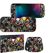 PlayVital Full Set Protective Skins for Nintendo Switch 2 2025 Console & Joycon, Customized Vinyl Decal Wrap Sticker for Nintendo Switch 2 & Dock & Hand Grips - Scary Party