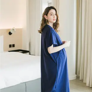 Mamamia孕婦裝 alice反褶袖哺乳孕婦裝 正韓製 哺乳衣 孕婦洋裝 孕婦居家服 哺乳洋裝 連衣裙[A1590]