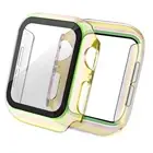 Case Cover For Apple Watch Series 9 8 7 6 5 SE 44/41/45mm Glass Screen Protector
