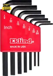 10107 Hex-L Key Allen Wrench - 7Pc Set SAE Inch Sizes 5/64-1/4 Short Series ⭐️⭐️