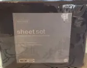 ⚡️eLuxury 180TC Soft Vintage 100% Cotton Bed Sheets - Medium Blue - Cal-King