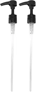 33.8 oz. Universal Shampoo and Conditioner Pump Dispenser I Fits Salon Brands Liter Size Bottles with 1-inch Diameter Opening I Fits Most I Black 2-Pack I by Geti Beauty