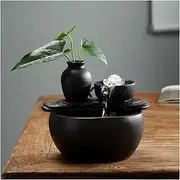 Tabletop Water Fountain Small Water Dispenser, Fountain Decoration, Living Room Circulation, Office Desktop Humidifier Decoration Office Relaxation Meditation Fountain