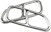 ALAGPNPMZH 2x Car Stainless Steel Tail Throat Exhaust Pipe Muffler Tip Cover Trims Compatible With Mercedes Compatible With Benz CLA W117 2013-2016 Chrome style(Silver)