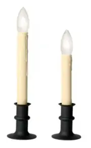 Plow And Hearth Adjustable Window Candle With Timer Set Of 2 Onyx