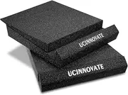 UCINNOVATE Foam Isolation Pad, 2 Pack High-Density Acoustic Foam for Speaker Riser 5”- 6” Speakers, Prevent Vibration Studio Monitor Isolation Pads, Subwoofer Isolation for Sound Improvement