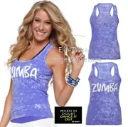 ZUMBA Racerback Tank Top Tee Cloud-like-Comfort-Awwhhh! DANCE FITNESS L XL XXL