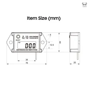 汽油發動機脈衝感應計時器 割草機數顯轉速錶 機車累時器 升級款(增加了保養功能) 【5臺起訂】