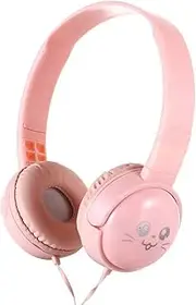 3.5mm Wired Over-Ear Headphones Portable Music Earphones for MP4 MP3 Phones Laptop Pink
