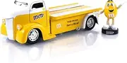 M&M's 1:24 1947 Ford COE Flatbed Die-cast Car & 2.75" Yellow Figure, Toys for Kids and Adults