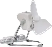 Chinook, 2-Speed Desk Fan, Cage Free, Easy to Clean Soft Blades, Canadian Made,