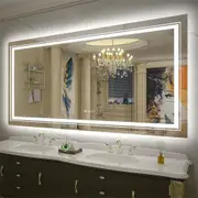 Frame LED Illuminated Bathroom Mirror - Anti-fog & Shatterproof - Dual Light - Aluminum Frame