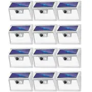 Solar Lights Outdoor 12 Pack, 140LED/3 Modes Motion Sensor Outdoor Lights Sol...