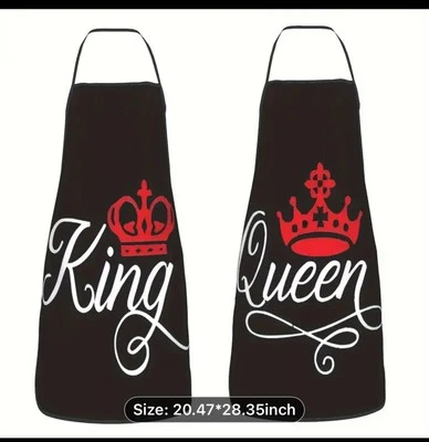 King Queen Apron Set Couple Aprons gifts His and Her
