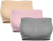 [Generic] Eyewear Display Case Size Strapless Bra Bandeau Double Women Plus Padded Top Stretchy Removable 2x Tube Top