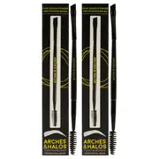 Arches and Halos Dual Ended Powder and Pomade Brush - Pack of 2 For Unisex 1 Pc Brush