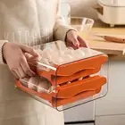 Refrigerator Egg Storage Box Holder Double Layers Transparent with 32 Grids