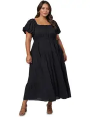 [Indigo Tonic] Amelia Tiered Maxi Dress in Black