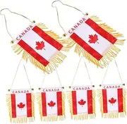 Anneome Car Window Hanging Flags 6 Pack Mini Banners for Car Decor Rearview Mirror Charm