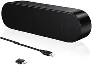 [ZETIY] Computer Speakers, Single USB PC Speakers Portable Mini Soundbar USB-Powered External Speaker for Laptop, Desktop (Adapter Included)