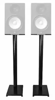 Rockville 37” Black Steel Studio Monitor Speaker Stands For Yamaha HS8 Monitors