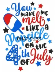 Sublimation Print 4th Of July Popsicle Ready To Press Heat Transfer