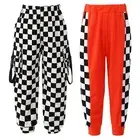 YiZYiF Kids Girls Jazz Hip Hop Dance Pants Plaid Joggers Sweatpant Drawstring