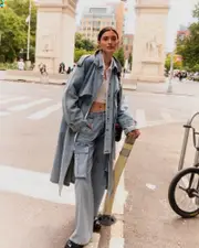 [Belle & Bloom] Wild Skies Denim Trench - Stonewash