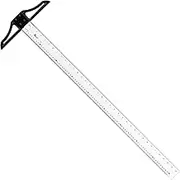 Acurit Detachable T-Square 36" with Clear Acrylic Blade, Precise 90° Angle, Dual Inking Edges, Inch/Centimeter Markings, Beveled Edges, T Square Ruler with Protective Cloth Carrying Case