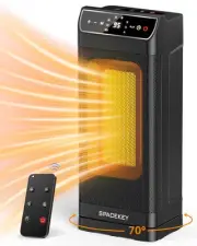 Space Heater, Electric Space Heaters for Indoor Use with Thermostat, Remote, ...