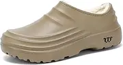 [axodsnl] Armadillo Clogs, Armadillo Chef Shoes for Women Men, Unisex Warm cWaterproof Non-Slip Kitchen Nurses Work Shoes(Khaki,41)