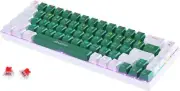 60% Mechanical Keyboard with Rainbow Backlight 68-Key Gaming Keyboard Green-W...