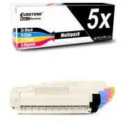 5x Eurotone Cartridge for OKI C-5700-N C-5700-DN C-5600-DN C-5600-N