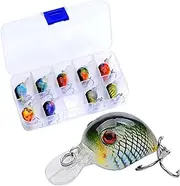 10 Pcs Pack Mini Fishing Bait Artificial Fake Bait Fishing Carp Wobbler Crankbait for Sports Entertainment Sinking Lures