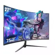 Gawfolk 27 Inch Curved Gaming Monitor 75Hz, PC Screen Full HD 1080P