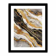 Black Gold Marble Framed Art Framed print Art Poster