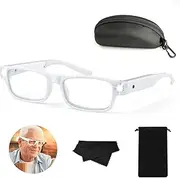 NZQXJXZ 300% Magnifying Glasses with Light, USB Rechargeable LED Lighted Magnifying Eyewear, Hands-Free Head Magnifier Eyeglasses for Close Work, Hobbies, Reading, Craft