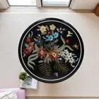 24" Antique black Marble Corner Side Table Top Inlay Kitchen Hotel Furniture Dec