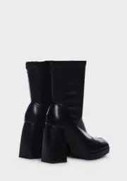 Dark Quiet Approach Heeled Sock Boots
