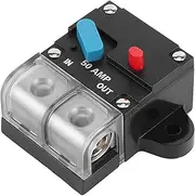 Grcfumo 12 24V Boat Circuit Breaker, Audio Circuit Breaker, Car Circuit Breaker, Audio Inline Holders Inverter for Auto Car Marine Boat Bike (A(50A))