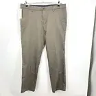 Dockers Men Size 38x30 Pants Signature Khakis Brown Straight Lux Cotton Stretch